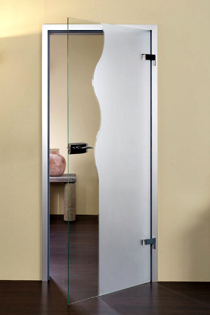 Стеклянные двери с рисунком.