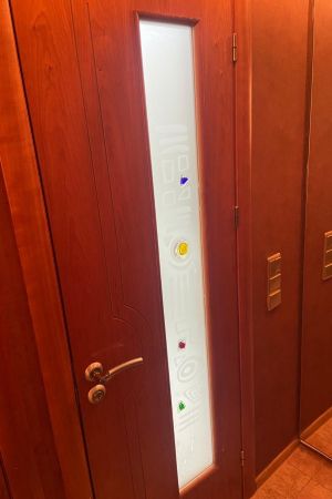 Стекло с матовым рисунком и фьюзингом