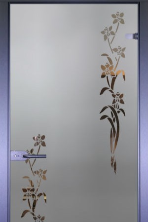 Фигурное матовое стекло с рисунком для дверей