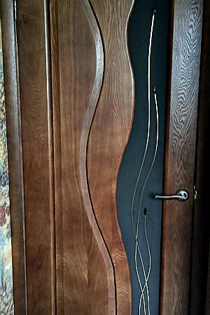 Стекло с матовым рисунком и фьюзингом