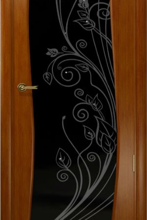 Черное стекло для межкомнатных дверей 