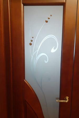 Стекло с матовым рисунком и фьюзингом