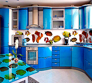 Стеклянные фартуки.