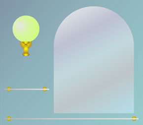 Зеркало с полочкой