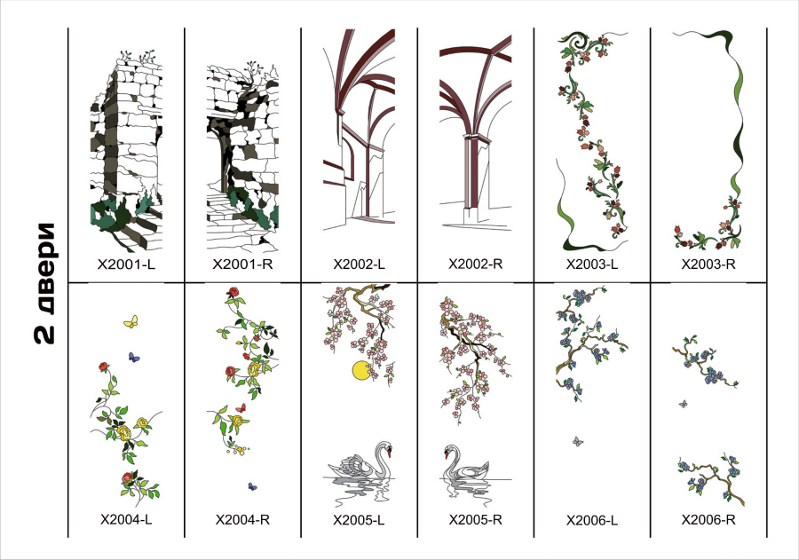 Цветные витражи для мебельных фасадов