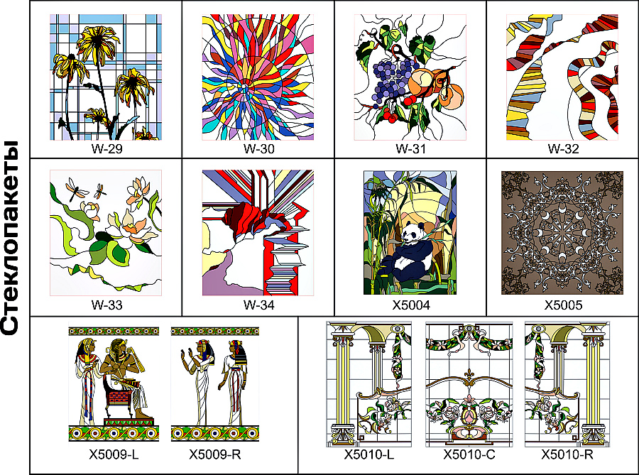 Цветные витражи для мебельных фасадов