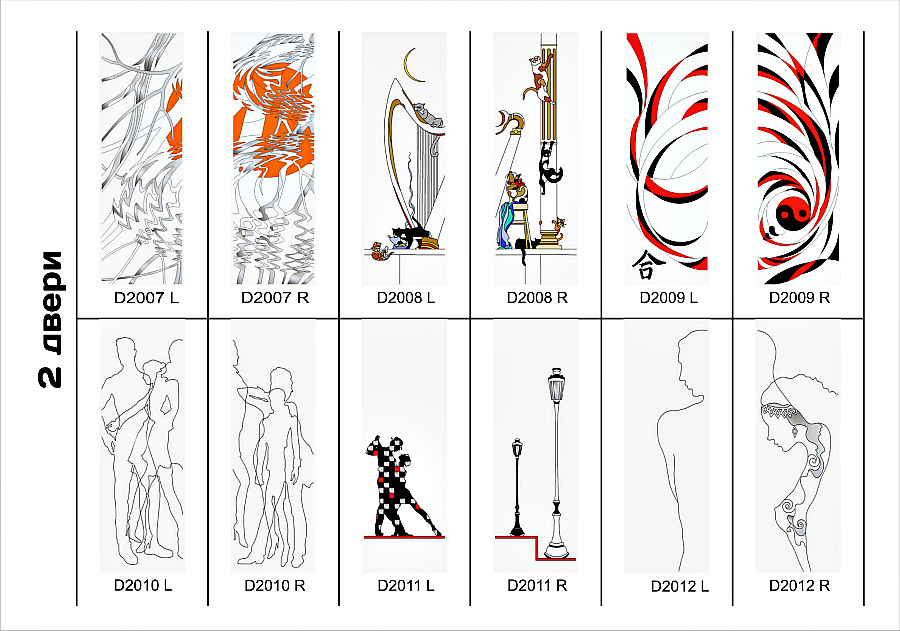 Цветные витражи для мебельных фасадов