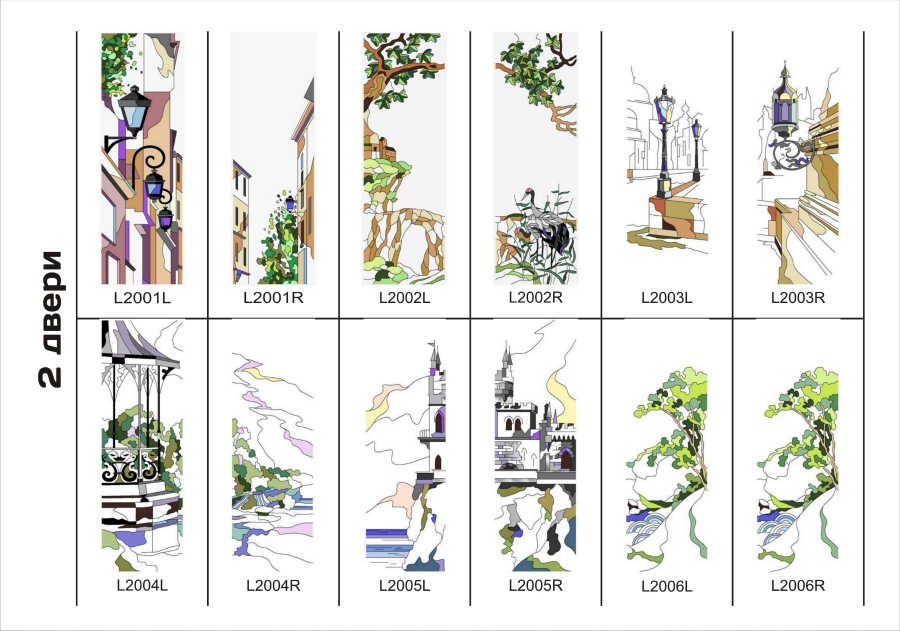 Цветные витражи для мебельных фасадов