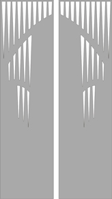 Стекло с пескоструйным рисунком в дверь.