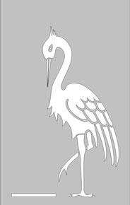 Матовый витраж: МФ-Цапля001