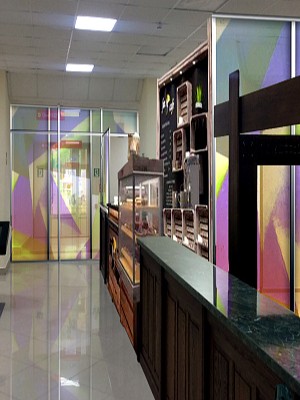 Стеклянные перегородки.