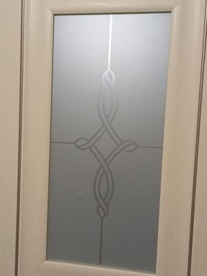 Пескоструйный матовый рисунок.