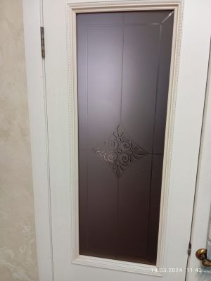 Пескоструйный матовый рисунок.