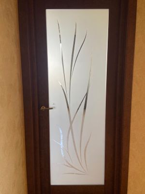 Пескоструйный матовый рисунок.