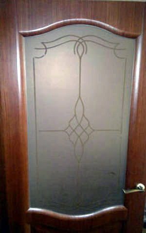 Пескоструйный матовый рисунок.