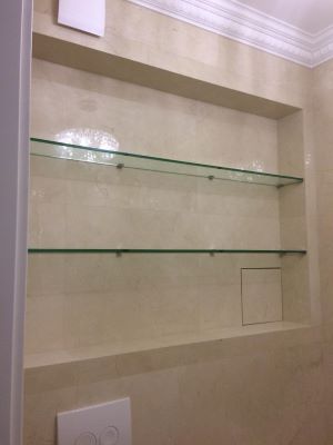 Прямые стеклянные полки