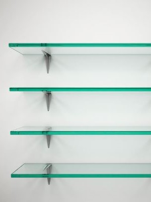 Прямые стеклянные полки