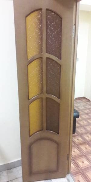 Дверь с рифленым стеклом золото