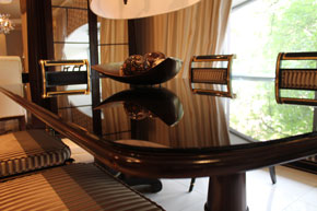 Столешница  бронзовая на стол в гостинной