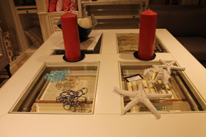 Стекло с фацетом на деревянный стол