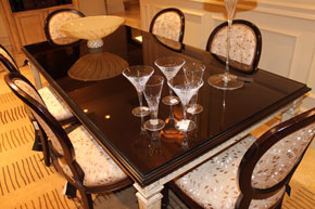 Стеклянная столешница для деревянного обеденного стола