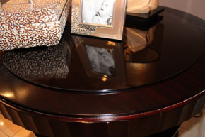 Бронзовое стекло на круглый стол