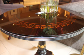 Круглая стеклянная столешница с рисунком