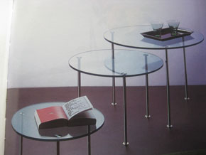 Прозрачные круглые столешницы