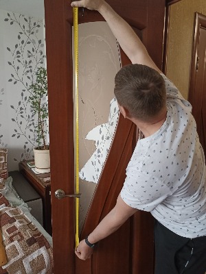 ЗАМЕР стекла в межкомнатную дверь
